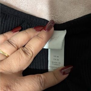 H&M Black Ribbed Top